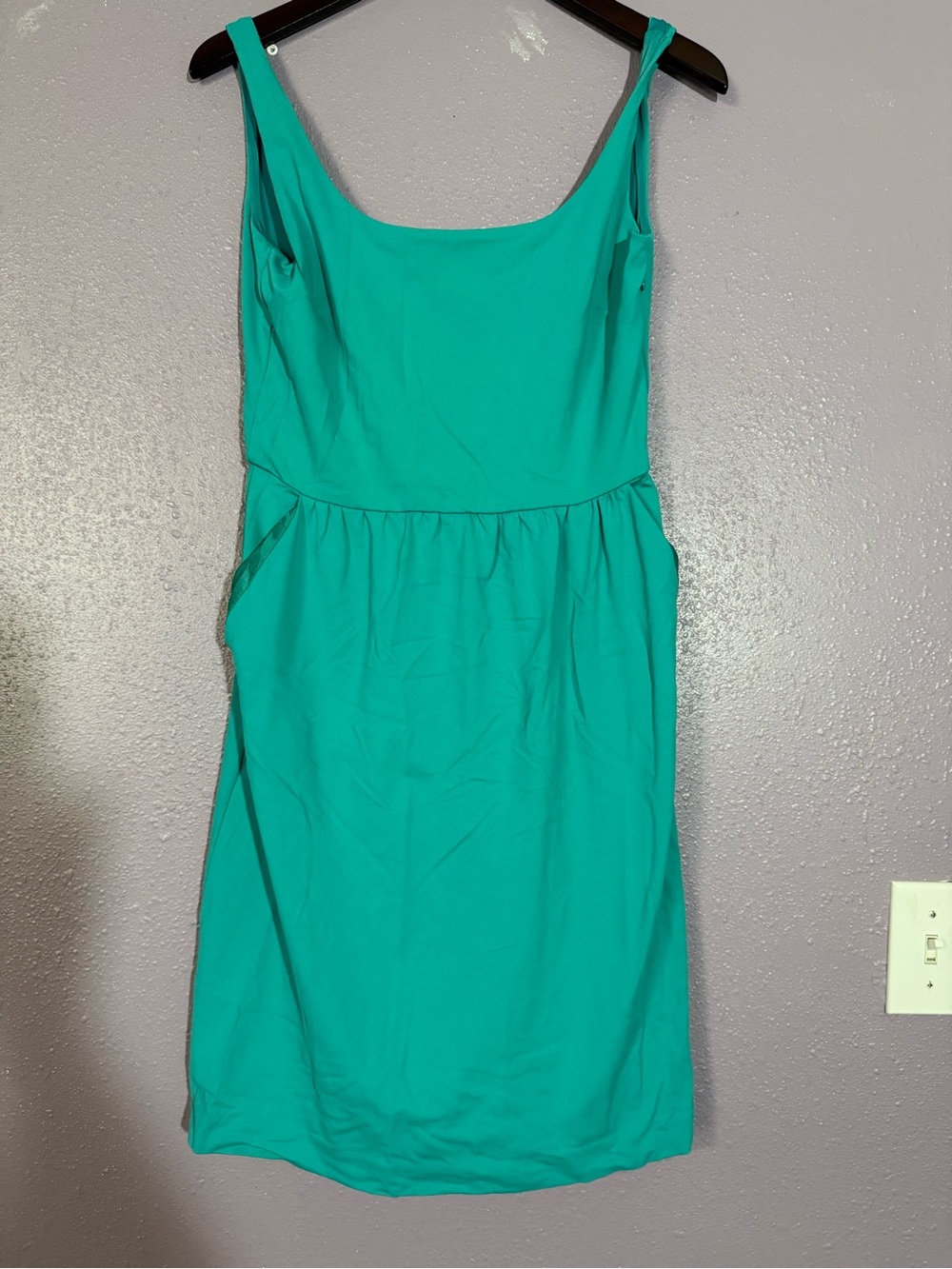 Cynthia Rowley Turquoise Scoop-Neck Mini Dress